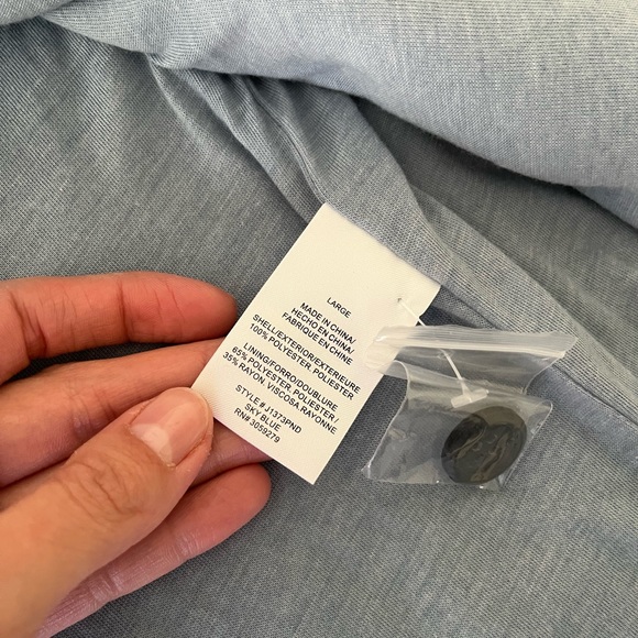 NWOT- THREAD & SUPPLY- Shirt Jacket in sky blue size L - Picture 6 of 10